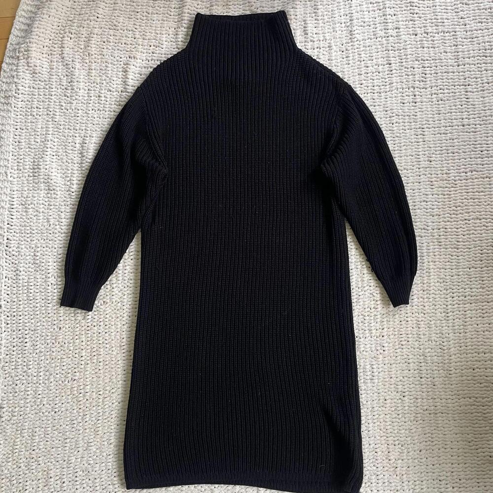 Aritzia Wilfred Women's Black Merino Wool Montpellier Dress - Size Small - Picture 2 of 5